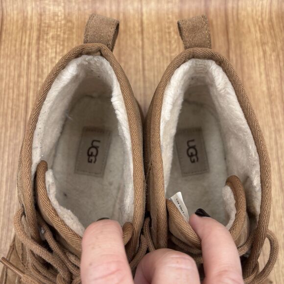 UGG MENS NEUMEL MOC CHUKKA BOOT SIZE US 12 CHESTNUT BROWN SUEDE/WOOL LINED - Picture 7 of 9